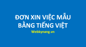 Read more about the article Đơn xin việc mẫu bằng tiếng việt – Mẫu Chuẩn tiếng việt