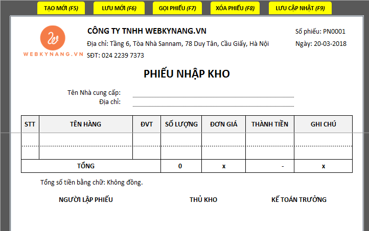 phan mem quan ly ban hang webkynang pro v1 - phieu nhap kho phieu xuat kho